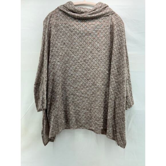 Umgee Brown women's  Oversized Cowl Neck Lightweight Sweater - 1XL - Picture 7 of 8